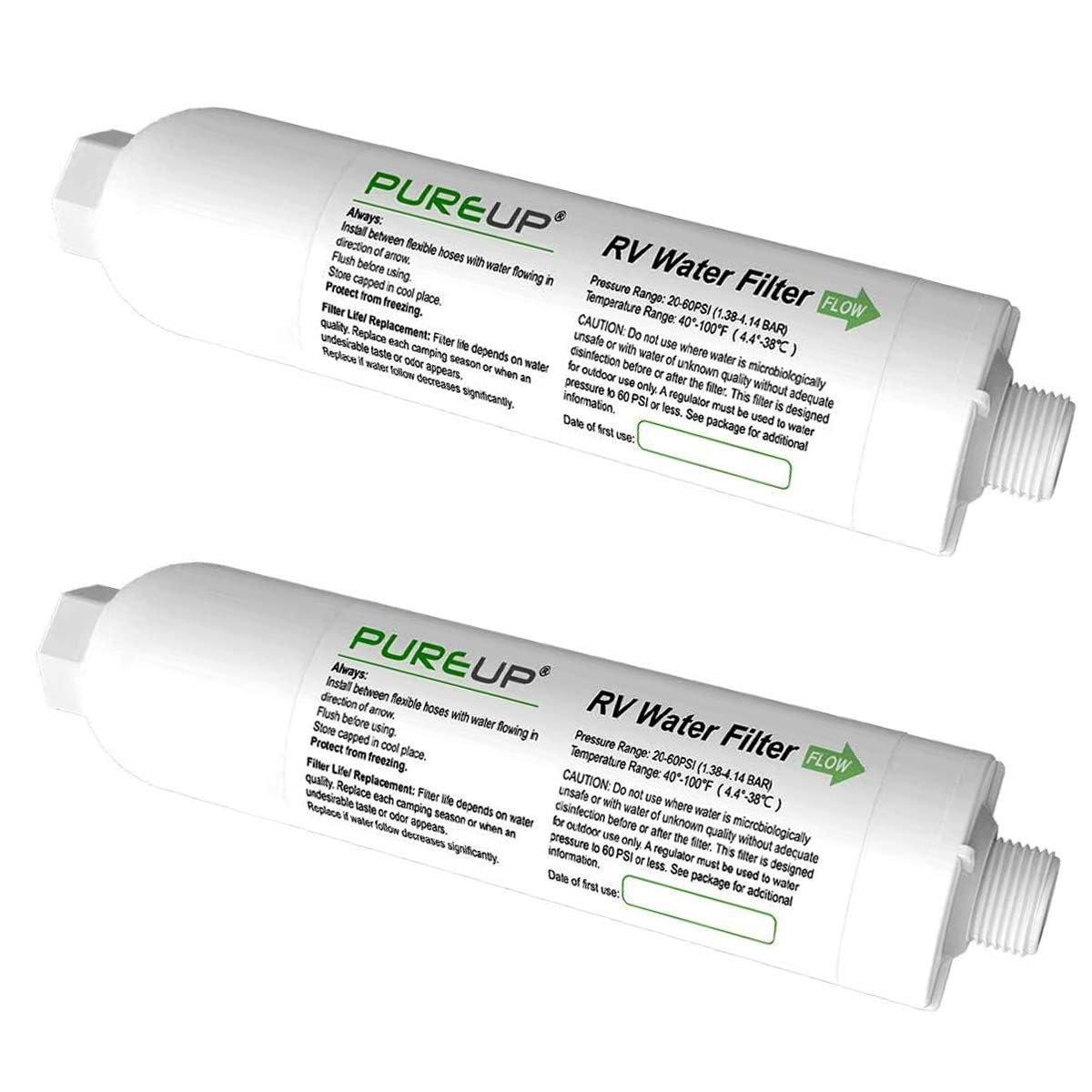 RV Water Filter Compatible with Camco 40045 Inline Water Filter Reduces Bad Taste, Odors, Rust, Fluoride, Chlorine and Sediment,